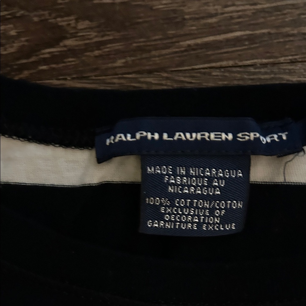 Polo by Ralph Lauren Black and White Striped Blouse - Picture 2 of 7